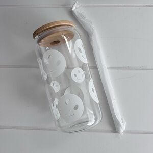 Happy Face glass cup